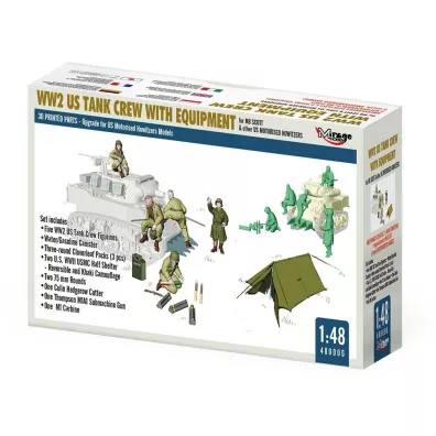 WWII Za�oga czo�gu USA z wyposa�eniem 1:48