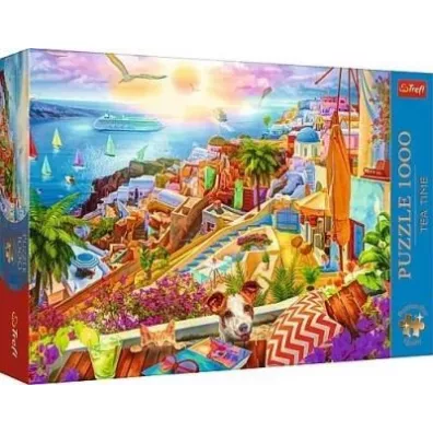 Puzzle 1000 el. Z wizyt� na Santorini Trefl