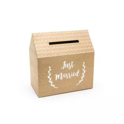 PartyDeco Pude�ko na koperty Just Married 30x30.5x16.5 cm