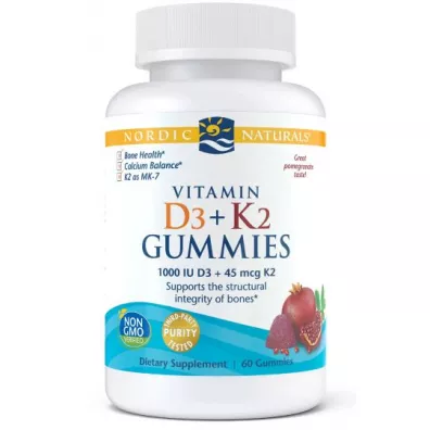 Nordic Naturals Vitamin D3 + K2 Gummies Suplement diety 60 szt.