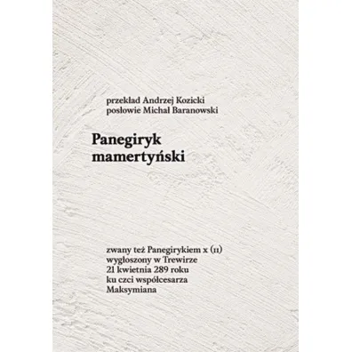 Panegiryk mamerty�ski - Mamertyn Senior
