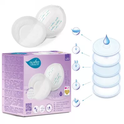 Nuvita Wk�adki laktacyjne dzie�/noc 30 szt.