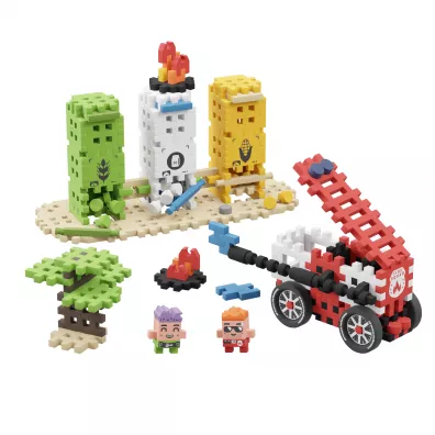 Mini Waffle City Klocki konstrukcyjne Mini Waffle 148el Akcja Stra�acka MARIOINEX 553121