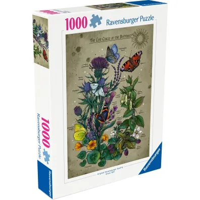 Puzzle 1000 el. Cykl �ycia motyla Ravensburger