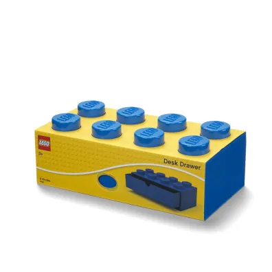 Szufladka na biurko klocek LEGO Brick 8 Niebieska