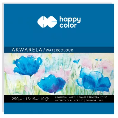 Happy Color Blok akwarelowy Art, 15x15, 250g, 10 arkuszy