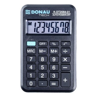 Donau Kalkulator kieszonkowy 8-cyfrowy wywietlacz 9.7 x 6.0 x 1.1 cm