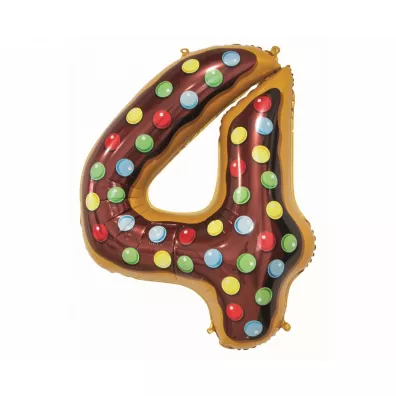 Godan Balon foliowy cyfra 4, ciasteczko 78 cm