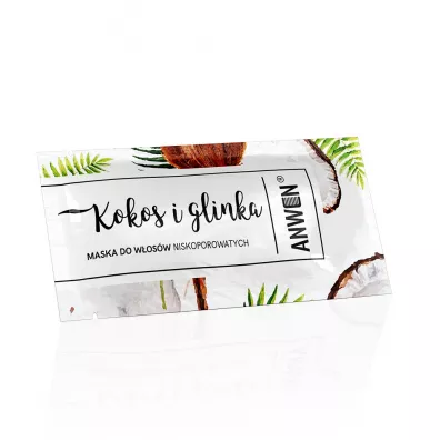 Anwen Maska do w�os�w niskoporowatych Kokos i Glinka emolientowa 10 ml