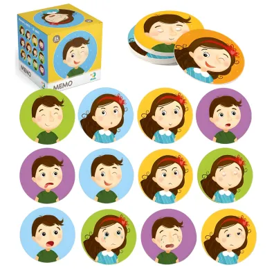 Gra Emocje Mini Memo 24 elementy MIX Dodo