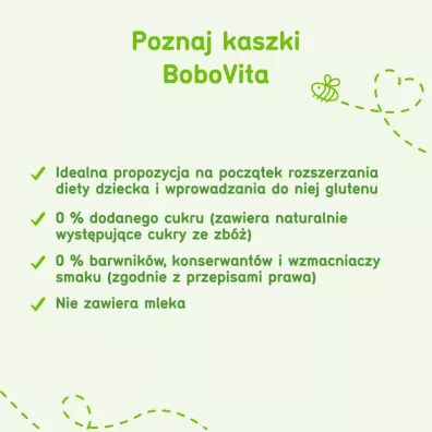 BoboVita Porcja Zb Kaszka bezmleczna manna po 4 miesicu 170 g