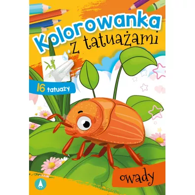 Kolorowanka z tatuaami. Owady