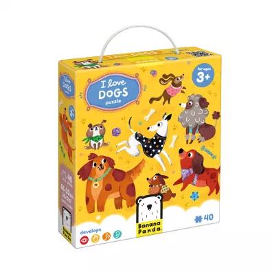 Puzzle 40 el. I Love Dogs Banana Panda