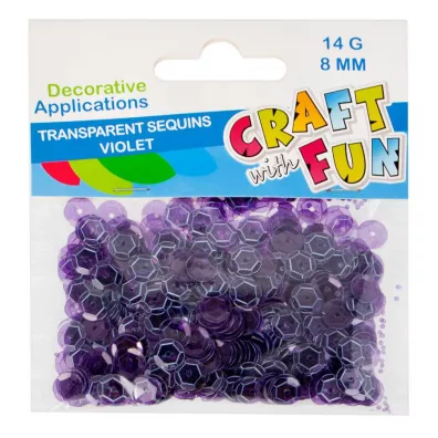 Craft with Fun Cekiny transparentne 8mm, 14g