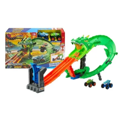 Hot Wheels Monster Truck tor Smoczy wy�cig + 2 auta Mattel