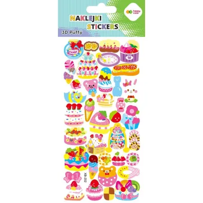 Happy Color Naklejki 3D PUFFY-Funny Sweets 9.5x22 cm