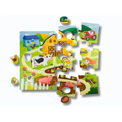 Na wsi. Pierwsze puzzle + figurki. Kapitan Nauka Edgard