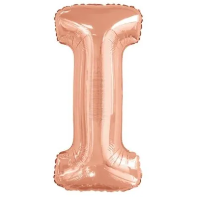 Amscan Balon foliowy litera I r�owe z�oto 40.5x86cm