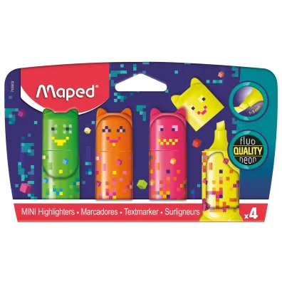 Maped Zakre�lacz mini Pixel Fluo 4 szt.