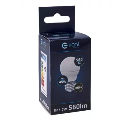 Eko-light arwka LED 7W E27 G45 ciepa 3000K 560lm kulka