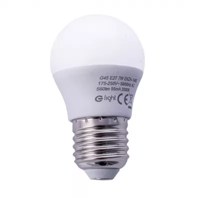 Eko-light arwka LED 7W E27 G45 ciepa 3000K 560lm kulka