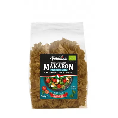 Vitaliana Makaron z razowej pszenicy durum fusilli 500 g Bio