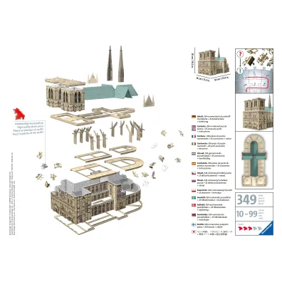 Puzzle 324 el. 3D Katedra Notre Dame Ravensburger