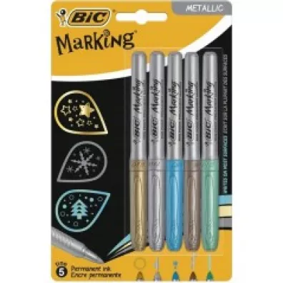 Bic Marker Marking Metallic Ink 5 szt.