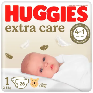 Huggies Pieluchy Newborn 1 (2-5 kg) Extra Care 26 szt.