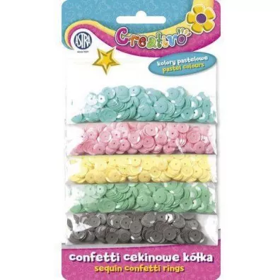 Astra Confetti cekiny kka pastelowe
