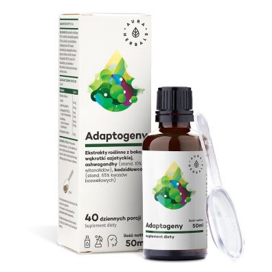 Aura Herbals Adaptogeny - 100% naturalne ekstrakty roślinne suplement diety 50 ml