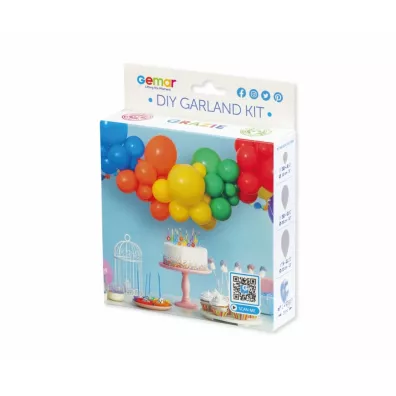 Gemar Girlanda balonowa DIY T�czowa 65 szt.