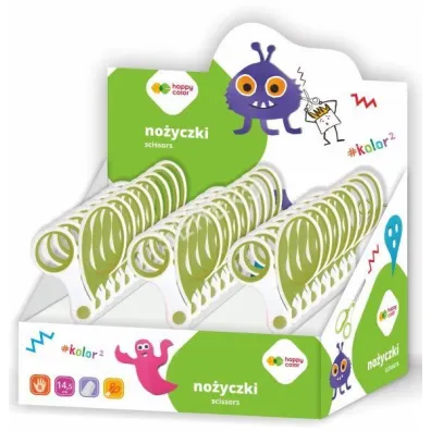 Happy Color No�yczki szkolne 14,5 cm 1szt (24szt/displ)