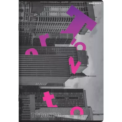 Top-2000 Zeszyt City A5 z marginesem Kratka, 5 mm, margines 60 kartek