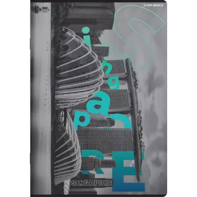 Top-2000 Zeszyt City A5 z marginesem Kratka, 5 mm, margines 60 kartek
