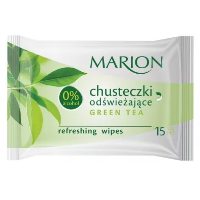 Marion Refreshing Wipes chusteczki od�wie�aj�ce Green Tea 15 szt.