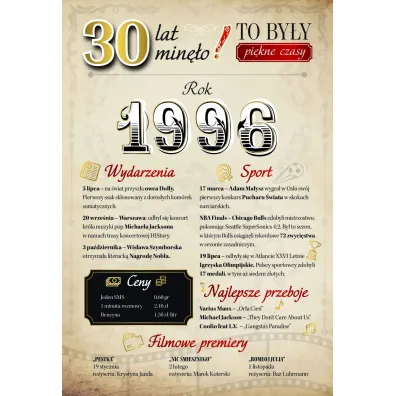 Armin Style KARNET URODZINY 30 B6 Z KOP AS GM-1245 FOL