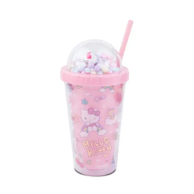 Patio Kubek z rurk� 450ml Hello Kitty Light Pink