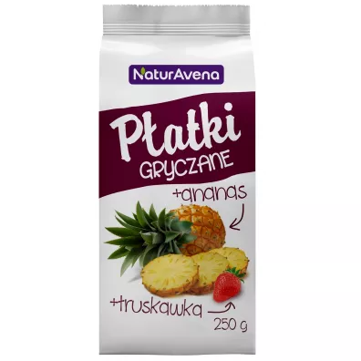 NaturaVena P�atki gryczane z ananasem i truskawkami 250 g