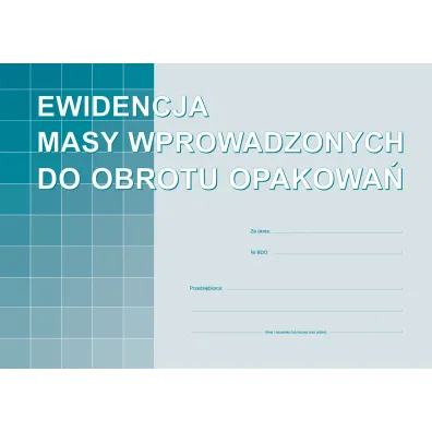 Michalczyk i Prokop Ewidencja masy wprowadzonych do obrotu opakowa�