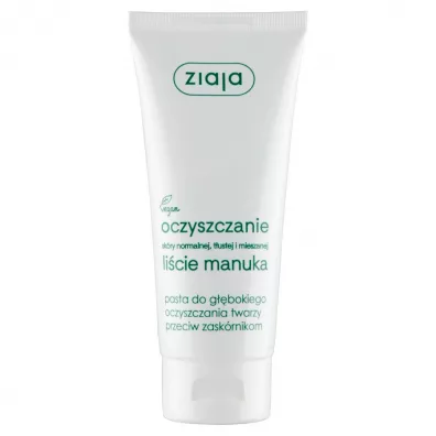 Ziaja Li�cie Manuka Oczyszczanie pasta do g��bokiego oczyszczania twarzy przeciw zask�rniakom 75 ml