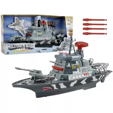 Statek wojskowy Militarny �wiat�a d�wi�ki LeanToys