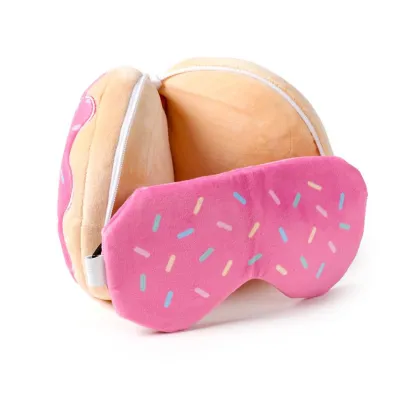 Puckator Pluszowa poduszka podr�na z opask� na oczy "Relaxeazzz" - P�czek