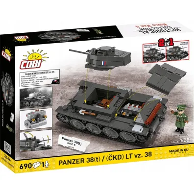 Klocki Historical Collection WWII Panzer 38(T)/CKD LT VZ.38 690 el.