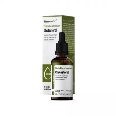 Pharmovit Clean label Ekstrakty w kroplach Cholesterol Suplement diety 30 ml