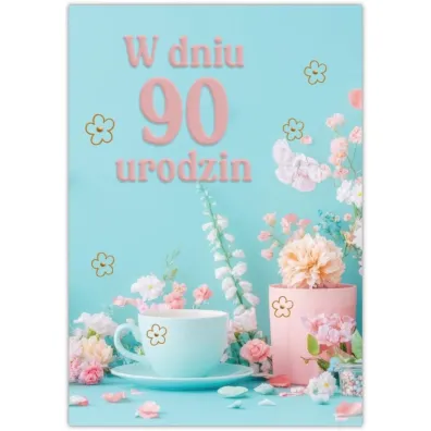 Trend Karnet Silver 90 urodziny