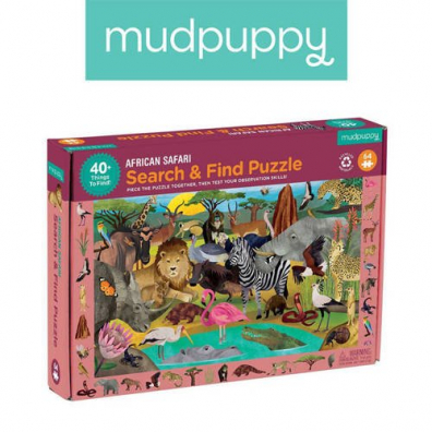 Mudpuppy Puzzle obserwacyjne Afrykaskie safari 4+