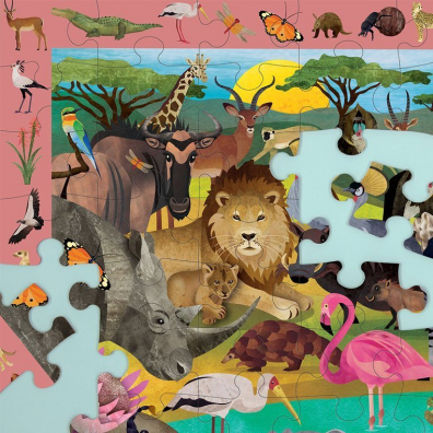 Mudpuppy Puzzle obserwacyjne Afrykaskie safari 4+