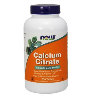 Now Foods Calcium Citrate - Cytrynian Wapnia Suplement diety 250 tab.