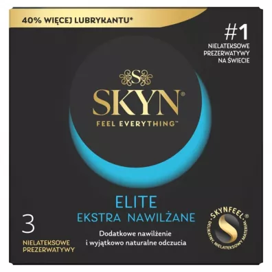 Skyn Elite ekstra nawil�ane nielateksowe prezerwatywy 3 szt.